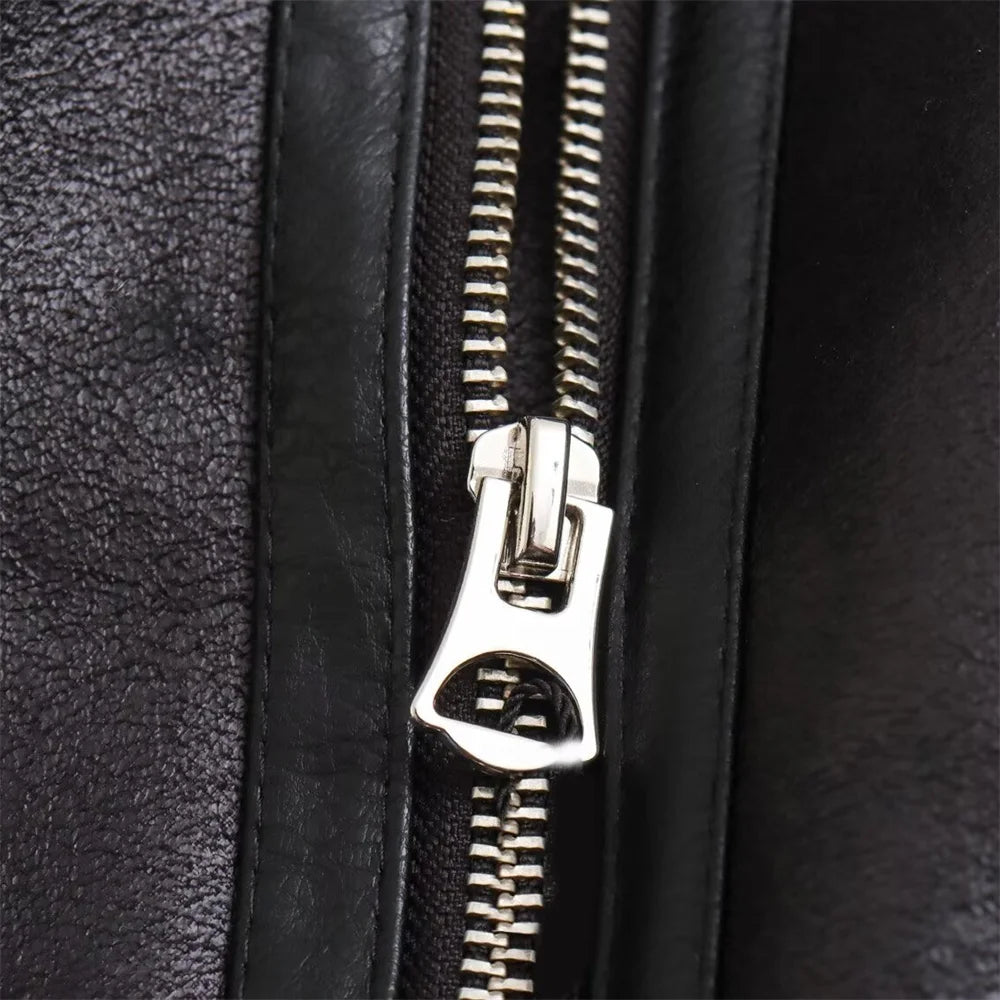 מעיל עור עם פרווה דגם איזבל