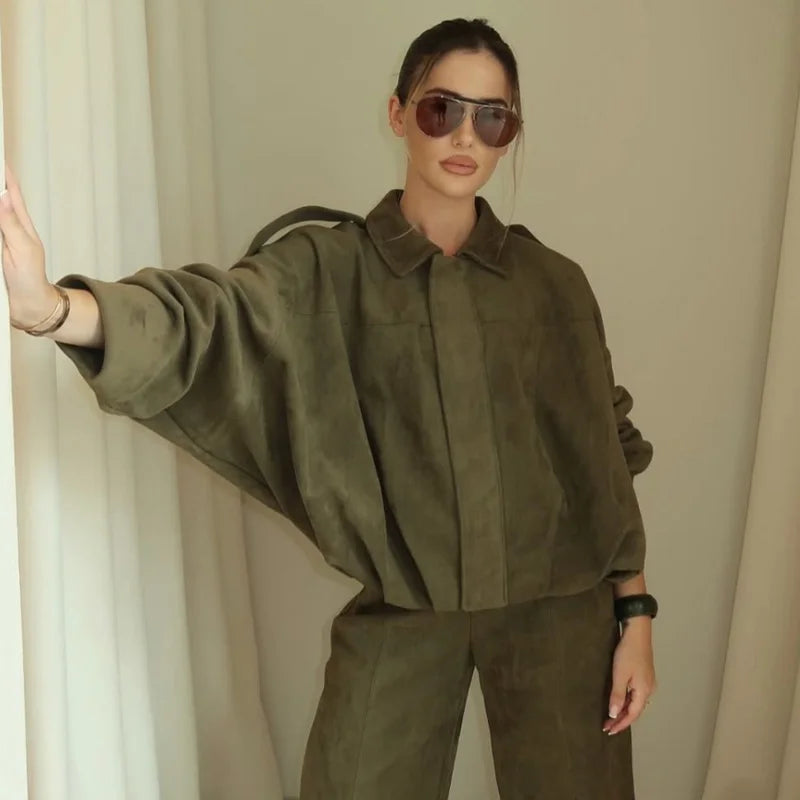 מעיל זמש דגם אליה